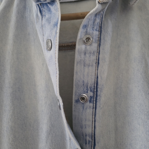 Zara Denim Overalls Romper Light Blue wash M - Picture 10 of 14